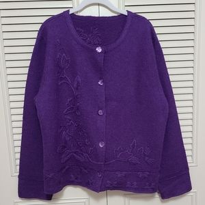 5/$25 Purple Wool Cardigan